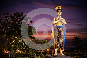 Statue in Tanah Lot temple, Bali Indonesia