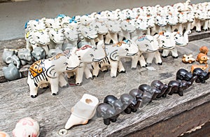 Statue of Thai Elephant in the temple