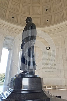 Statue of Thomas Jefferson inside the memorial