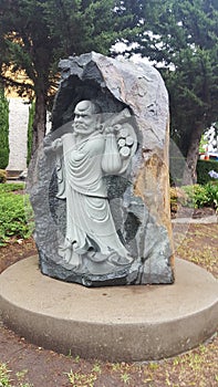 Statue - In thr grounds of the Nan Tien Temple at Unanderra, close to Wollongong, NSW, Australia