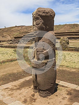 Statue in Tiahuanaco, Bolivia