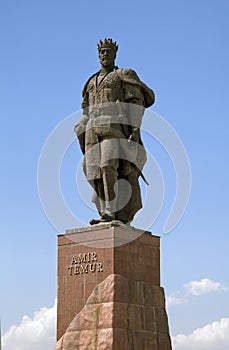 Statue of Timur in Shahrisabz, Uzbekistan photo