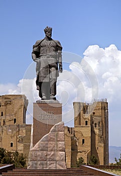 Statue of Timur in Shahrisabz, Uzbekistan photo