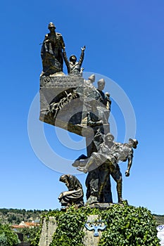 A statue titled Ataturk in Anafartalar in Memorial Park at Eceabat in Turkiye.