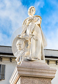 Statue to Gian Giacomo Galletti Ossola in Domodossola, Italy