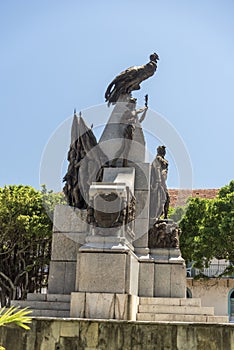 Statue to Simon Bolivar in Plaza Simon Bolivar Panama Old Town