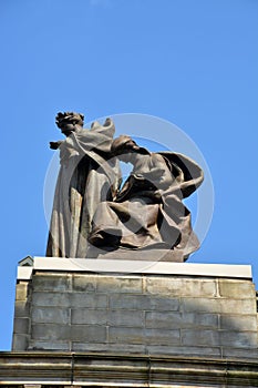 Statue on top of the Carnegie Music Hall