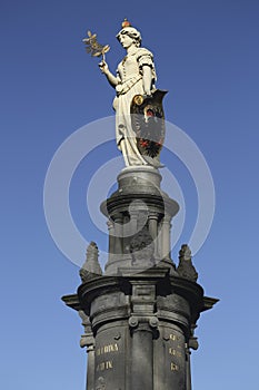 Statue on top of fountain, Deventer, The Netherlands