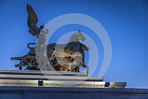 Statue at top of Vittorio Emanuele II