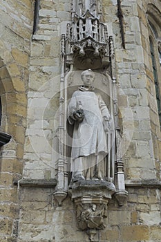 Statue on Town Hall, Stadhuis, Bruges.