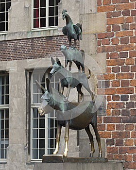 The Statue of Town Musicians in Bremen