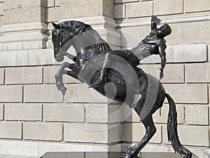 Statue of the tumbling Saul.(city of London)