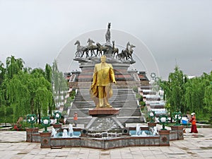 Statue of Turkmenbashi in Ashgabat