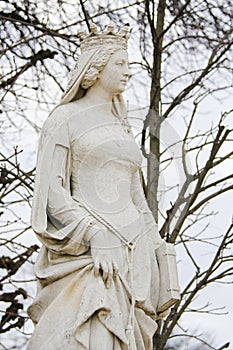 Statue of Valentina Visconti, Duchess of Orleans, in the Jardin du Luxembourg, Paris, France photo