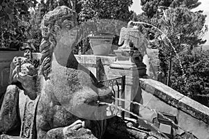 Statue in villa d`Este in Tivoli