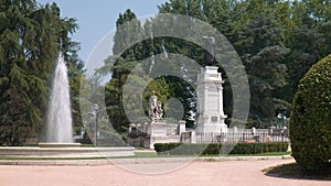 Statue of Virgil and fountain in Mantua