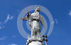 Statue of the Virgin of El Panecillo in Quito, Ecuador