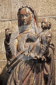 Virgin Mary and Jesus inside the San Agustin Church, Philippines photo