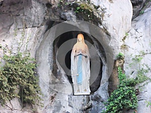 A Statue of Virgin Mary Our Lady of Lourdes France