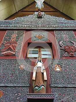 A statue of the Virgin Mary in Samosir