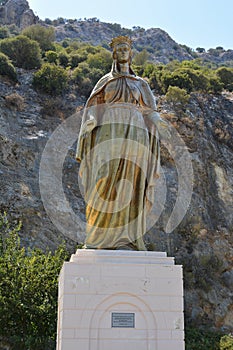 The Statue of the Virgin Mary in the yard of The House of the Virgin Mary.