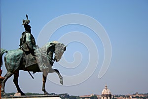 Statue of Vittorio Emanuele II in Piazza Venezia.