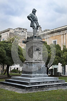 The statue of Vittorio Emanuele II in the vicinity of the old to