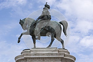 Statue Vittorio Emmanuele Rome photo