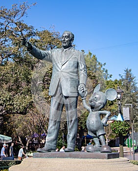 Statue of Walt Disney and Mickey Mouse