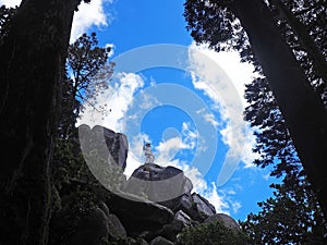 The Statue of the Warrior in the Gardens of Pena Palace, Sintra, Portugal