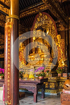 Statue in Wild Goose Pagoda - Xian China