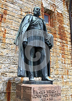 Statue of Wilhelm I, King of Prussia, 1861-1888, and the first German Emperora, 1840-1861, Bisingen, Germany