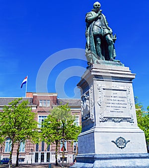 Statue of Wilhelm II on Plein, Hague, Holland