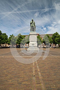 Statue of Willem of Orange on the Plein in the center fo The Hague in