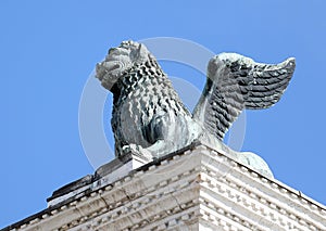 Statue of the winged Lion of St mark