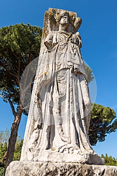 Statue of Winged Minerva Victory - Ostia Antica - Rome Italy