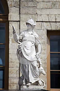 Statue Wisdom (Justice), Palace and park complex Gatchina, St. Petersburg, Russia, XVIII century photo