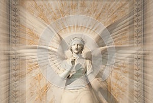Statue of woman angel.