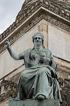 Statue of a woman at Congress column Brussels