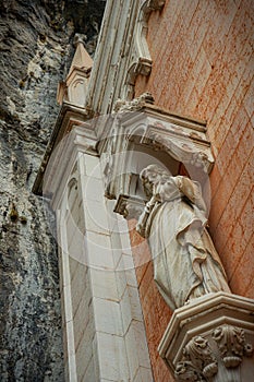 Statue of woman at Madonna della Corona Sanctuary