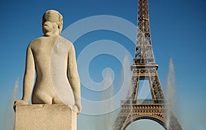 Statue of woman at the Trocadero