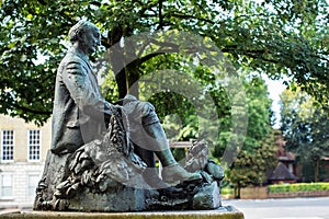 Statue Of Writer And Poet Thomas Hardy In Dorchester Dorset UK