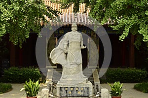 The statue of Xiang Yu in Drama horse Scenic Area at Xuzhou,China.