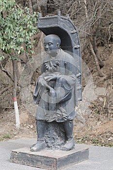 statue of Xuanzang, famous Chinese buddhist