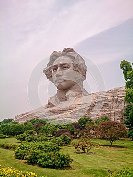 A statue of young Chairman Mao located in Changsha, China