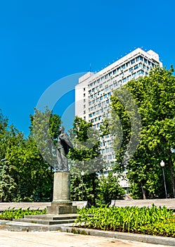 Statue of young Vladimir Ulyanov-Lenin in Kazan, Russia