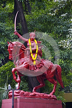Statue of Zashichi Rani, Rani Laxmibai near Balgandharva Theater or Rangmandir, Pune