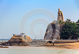 Statue of Zheng Chenggong Koxinga in Gulangyu island in China photo