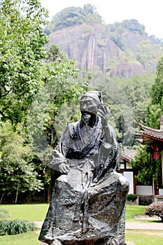 The statue of Zhuxi in Wuyi mountain