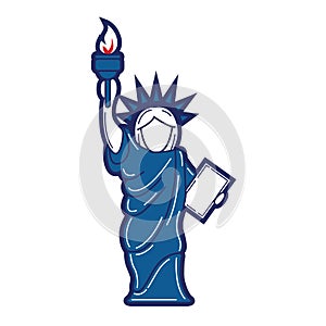 Statueofliberty. Vector illustration decorative design